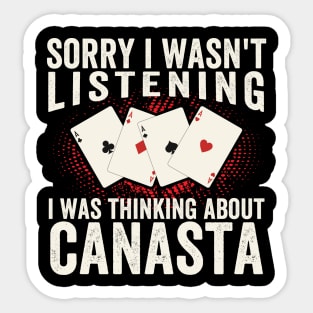 Funny Canasta Game card Sticker